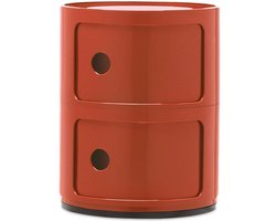 Kartell Componibili Kast Nachtkastje Medium (2 Comp.) Ø32 Oranje
