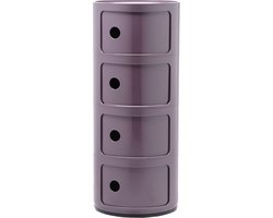 Kartell Componibili Kast Rond Extra Large (4 Comp.) Paars