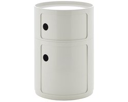 Kartell Componibili New Big Kast Nachtkastje Ø42 (2 Comp.) Wit