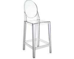 Kartell One More, One More Please rond low transparant barkruk