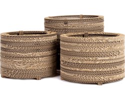 Kartonnen bloempot roos - Maat L - Diameters 21, 23, 25 cm - Kartent
