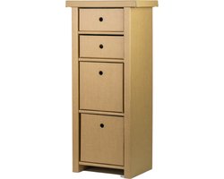 Kartonnen boekenkast laag Geen grote opbergbak / Geen kleine opbergbak - 43 x 30 x 96 cm - Kartent