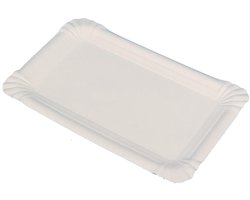 Kartonnen Bordjes - Taartkarton Wegwerpborden - Feestelijke Gelegenheden - Zuivere Papiervezel - 16 x 34 cm - Bruin