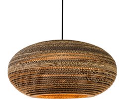 Kartonnen dour lamp - Diameter 50 cm - Kartonnen hanglamp - Kartent