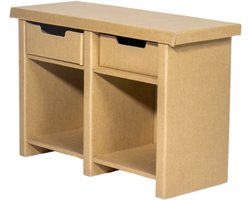 Kartonnen lage open kast