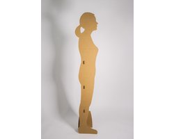 Kartonnen levensgroot figuur - staand Vrouw - zijkant - Verschillende varianten - Kartent