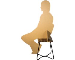 Kartonnen levensgroot figuur - zittend - Vrouw - Onbedrukt | Verschillende varianten - Kartent