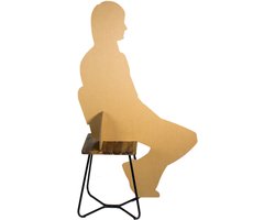 Kartonnen levensgroot figuur - zittend Vrouw - Verschillende varianten - Kartent
