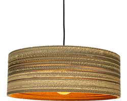 Kartonnen tolmin lamp - Maat XL / Ja met 1m draad en fitting - 4 maten | E27 - Kartent