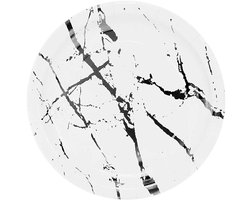 Kartonnen wegwerp borden – Marble Zwart – 23 cm – 40 stuks – Wegwerpservies