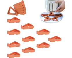 KARZO 12Pcs Triangle Bloempot Rek, Onzichtbare Bloempot Steunen, Plant Pot Voeten Onzichtbaar, voor Aarde Van Bloempot, Potplanten, Binnen Bloempot (Bruin)