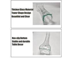 KARZO - 20.8 cm Geblazen Glazen Bud Vazen Enkele Steel Vaasje Smalle Taille Bloem Vaasje Decoratieve Glazen Vaasje Fles Slank Bloemstuk voor Thuis Bruiloft Centerpieces Decor (Doorzichtig)