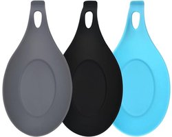 KARZO - 3PCS Lepelhouder - Siliconen Houder - Gebruik voor Houten - Siliconen - IJzeren - Theelepel - Keukenaccessoires - Tafelgerei - Voor Keuken - Woonkamer - Ect