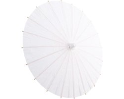 KARZO - Decoratieve Parasol Wit Papier - School Decoratie - Zelf Schilderen - Vintage Stijl - Robuust en Duurzaam - Doorsnede 30 cm