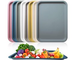 KARZO - Dienblad, 8 Kleuren, Plastic Rechthoekig, Keuken Dienblad, Plastic Dienblad, Klein, 30.7x23cm, Dienbladen Antislip Duurzaam Dienblad Fastfood Dienblad voor Eetkamer, Café, Hotel, Keuken