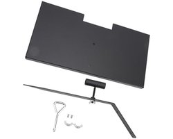 KARZO - Grave Markering Stand Grafsteen Herdenkingssteen Huisdier Steen Grafsteen Rek Houder Beugel Pile Lover Matte Afwerking Bord Metaal Ijzer voor Stand Plaat Display Case Stand Showcase