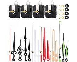 KARZO - Lange schacht quartz klok uurwerk met stille werking en 6 paar wijzers, niet-tikkend mechanisme voor wandklok, batterij aangedreven voor nauwkeurige tijdweergave