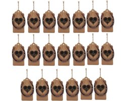 KARZO - Set van 20 rustieke metalen hoefijzers als geluksbedankjes voor bruiloften en verjaardagen, vintage stijl met ambachtelijke uitstraling voor sfeervolle decoratie