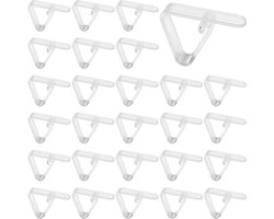 KARZO - Set van 27 transparante kunststof tafelkleedclips voor het stevig bevestigen van tafelkleed op picknicktafels, geschikt voor binnen- en buitengebruik