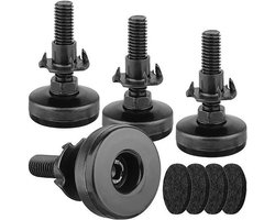 KARZO - Verstelbare Nivelleervoeten voor Meubels - Set van 4 - Inclusief T-Moer Kit - Voor Kasten, Banken en Stoelen - 3/8"-16 Schroefdraad - Draagvermogen 1200 lbs