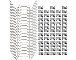 Kas Klemmen-Glasklemmen Voor Tuinkas Stevig 301 Roestvrij Staal 100St Voor 6Mm Panelen Inclusief W En Z Clips-Zilver