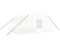 Kas – Tuinkas – Kweekkas – Broeikas – Glazen Kas – Wit Stalen Frame – 36 m² Ruimtelijk – 6x6x2,85 Meter Hoog