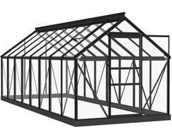 Kasje – Tuinkas – Plantenkas – Glazen Kas – Kweekkas – 155 x 298 x 191 cm – Aluminium Frame – UV-bestendig Glas