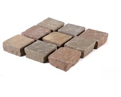 kasseien kandla brown 14x14x5-7cm verkoop per pallet inhoud 450pc in M2 45pc = 10,00M2