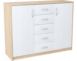 Kast 2D5S WIT-SONOMA laden boekenkast