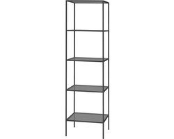 Kast Amaro met glas 180cm zwart