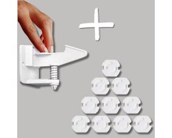 Kast Beveiliging Baby & Kind & Dier – 10 Stuks – Kinderbeveiliging Kast & Lade – Voorkom Ongelukken – Sterke Plakstrip - SET