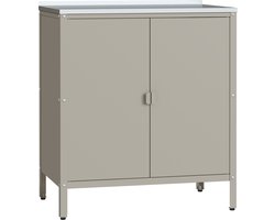 Kast Bolognano voor buiten 92x80x50 cm beige mat casa.pro