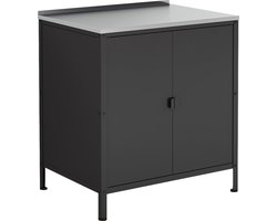 Kast Bolognano voor buiten 92x80x50 cm zwart mat casa.pro