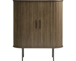 Kast Eikenhout Donkerbruin - 2 Planken - Schuifdeuren - Kast Nola - Giga Living