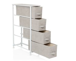 Kast FOLDRESS S 20x48x75cm 4 vakken grijs hjh LIVING