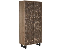 Kast Home ESPRIT Teakhout Kokosvezel 85 X 40 X 185 cm