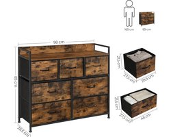 Kast - Kastje - Dressoir - Boekenkast - Dressoir Kasten - Dressoirs - Dressoir Kasten Industrieel - Dressoir Met 7 Laden