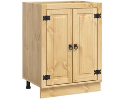 kast | Keukenkast | Keukenmeubel | Opbergkast met plank Honing 60 x 46 x 81,5 cm Massief grenenhout