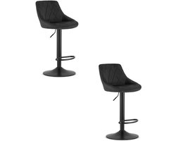 KAST kruk - zwart fluweel / zwarte basis x 2