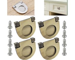 Kast-Lade-Accessoires-Met-Trekman|Ladekast-Garderobe-Handvat-Trek-35mm-Brons-Metaal-Ladekast-Trekknop-Greep-Schuif-Schroefbaar-Kastdeur-Pullduwer