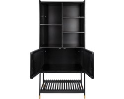 Kast Marve - Zwart - 75x150 cm