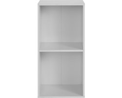Kast-Met-2-Vakken - Wit MDF