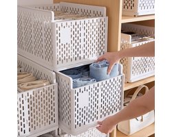 Kast Organizer - Opberger Lade - Kleding Sorteren - Flexibele Verdelers - 16 Vakken - Beige