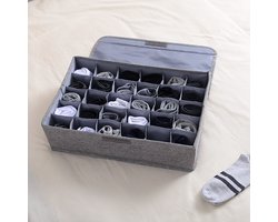 Kast organizer-Organizer voor Kleding - Kledingverdeler -Opbergbox - Kastlade Verdeler - Kast Verdeler - Kledingkast - lade verdeler- Opvouwbare dozen met 30 cellen voor het opbergen van sjaals- stropdassen-riemen en andere accessoires