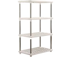 Kast Rek planken open kastje met lades wit badkamer of voor speelgoed of kleding opbergen