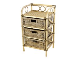 Kast Rotan/Riet met 3 lades