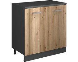 Kast voor zolder - Opbergkast - Ruimte optimaliseren - Zonder schuine kant - 80 x 81.6 cm - Artisan oak