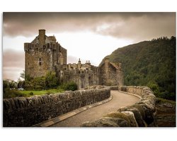 Kasteel Poster - Muurdecoratie Schotland - Wanddecoratie - Scherpe Details - 91 cm x 61 cm - Niet gespecificeerd