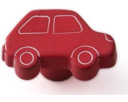 Kastknop auto rood - kinderen - Deurknop - Meubelknop