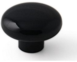 Kastknop knop 40mm kunststof bol zwart - Deurknop - Meubelknop - Keuken
